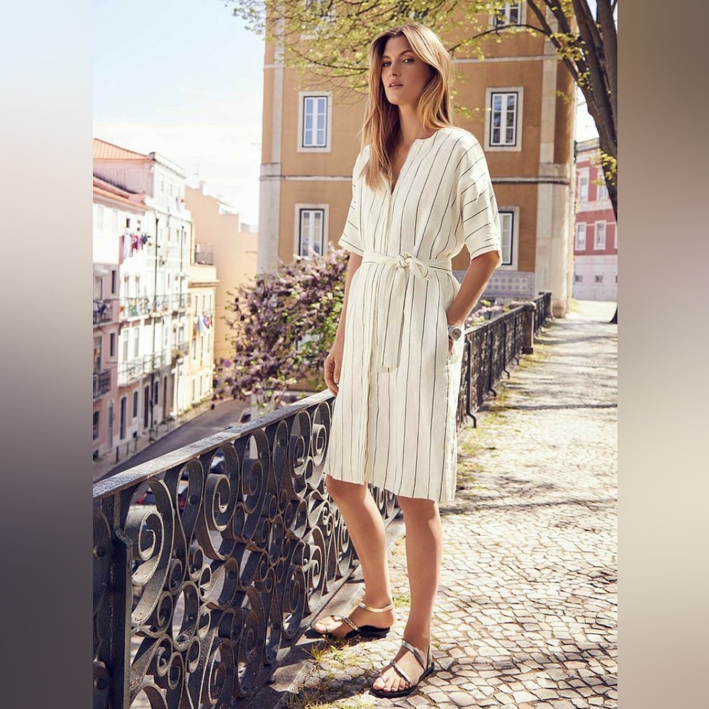 Contemporaine | NWOT Pure Linen Button-down Dress - Picture 7 of 7